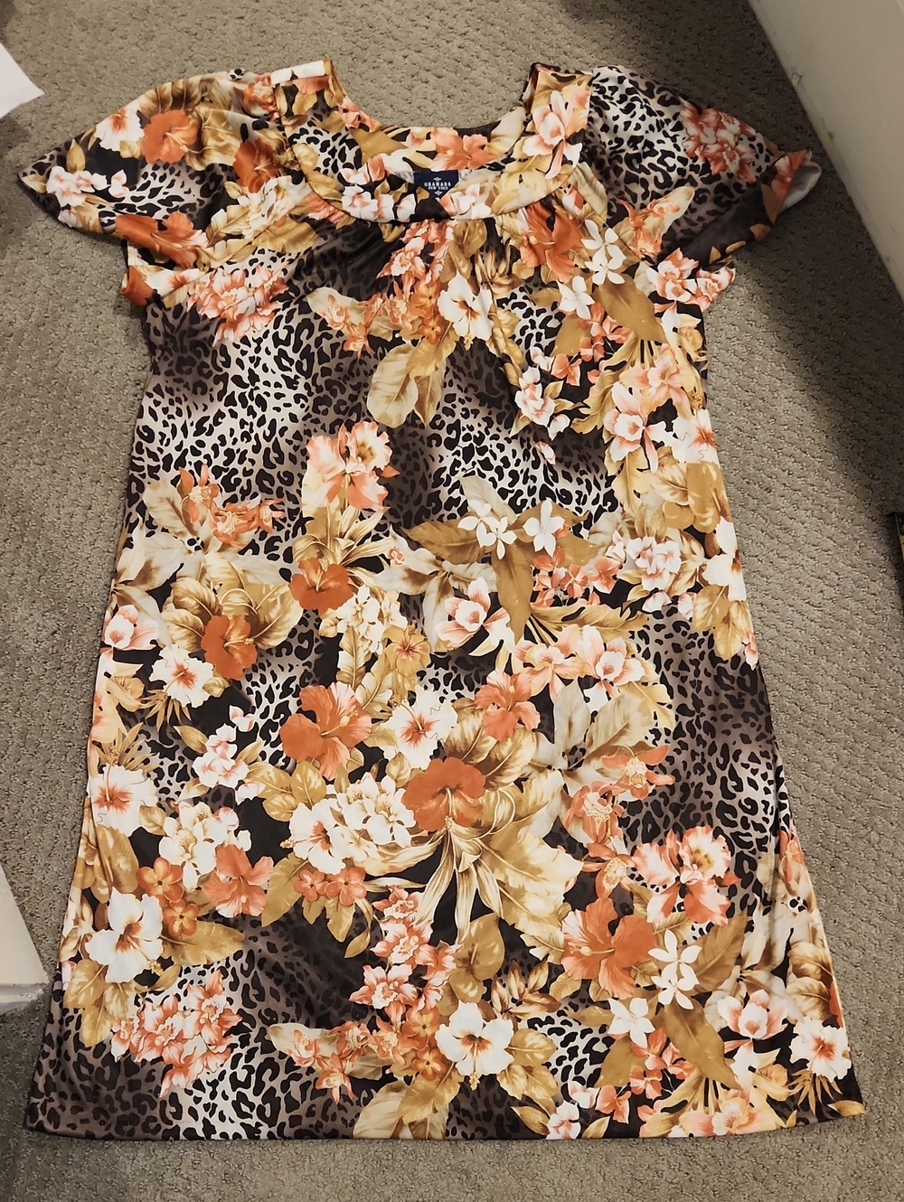 New Granada Nightgown with Floral Accent Mumu